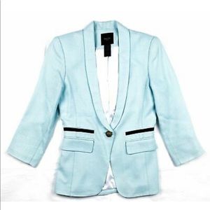 Pre-Loved SMYTHE BLUE COLOR BLOCK FITTED JACKET BLAZER
